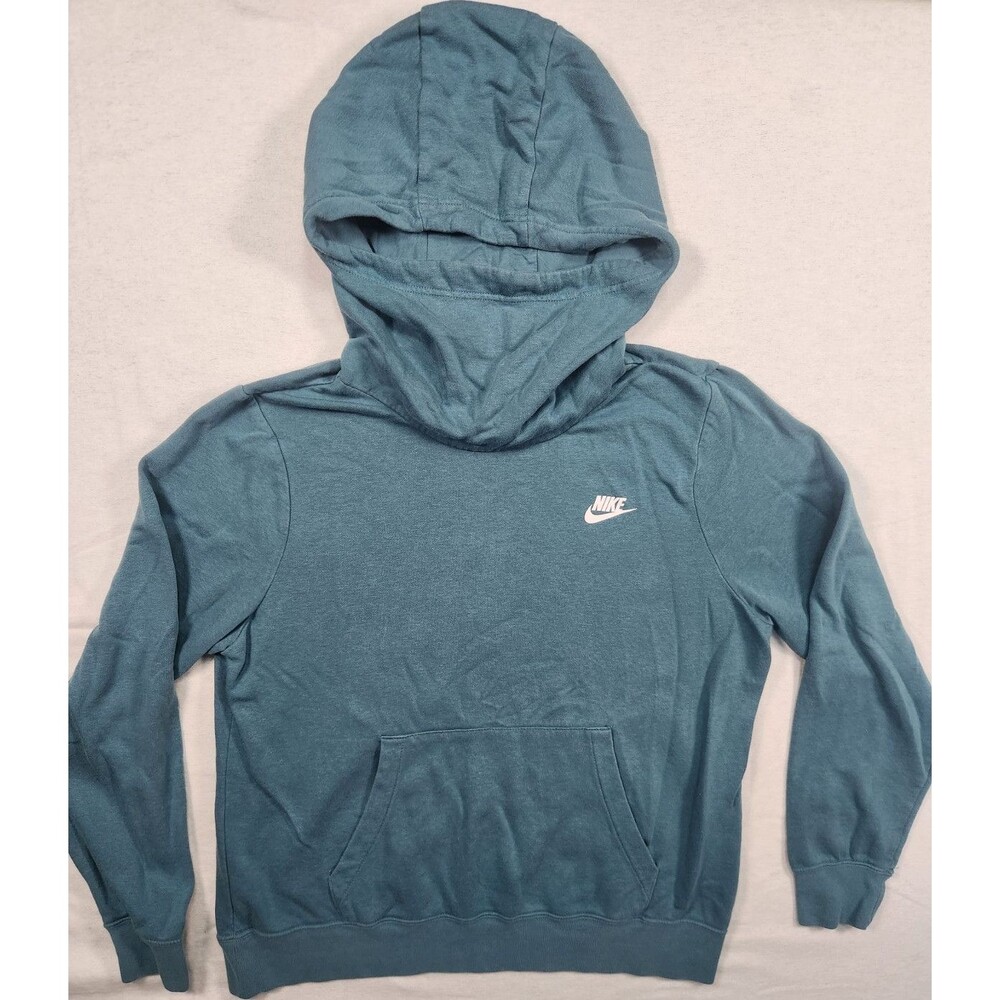 Nike Teal Pullover Hoodie Women's Size L Long Sleeve Kangaroo Pocket